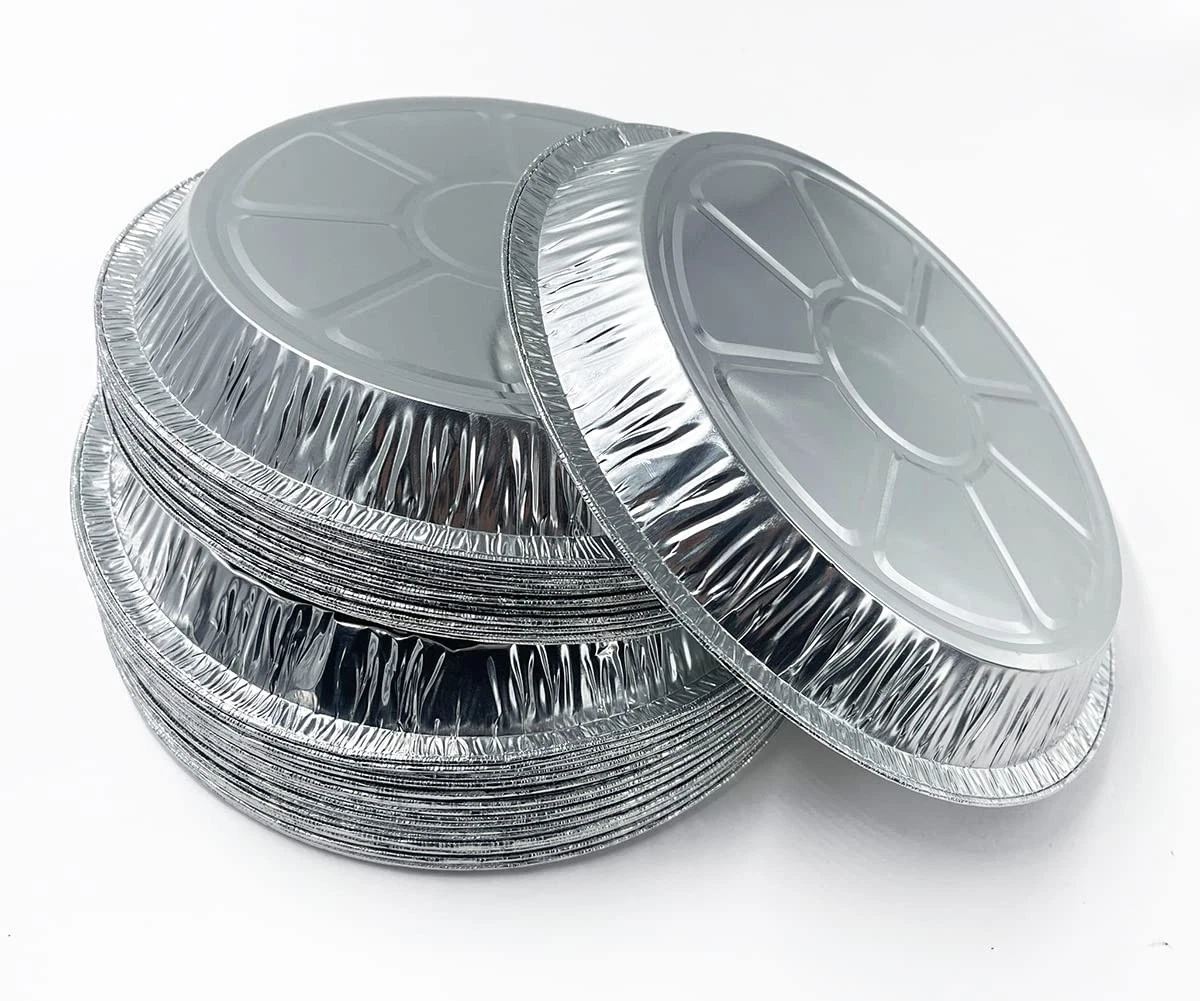 50Pack 9 Inch Round Aluminum Foil Muffin Cups Tin Foil Cupcake Pans for Baking