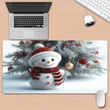 40 90cm1pc Festive Snowman Christmas Mouse Pad - Non-Slip Rubber Base, Large XXL