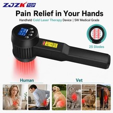 5W MLS Cold Laser Therapy Device 650nm 808nm for Arthritis Back Pain Humans Pets