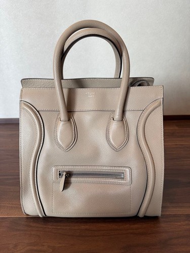CELINE Luggage Mini Beige Used Women’s Bag From Japan