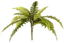Soft Silk Artificial Boston Fern Bush Plant Decoration 17" Tall x 17" Wide