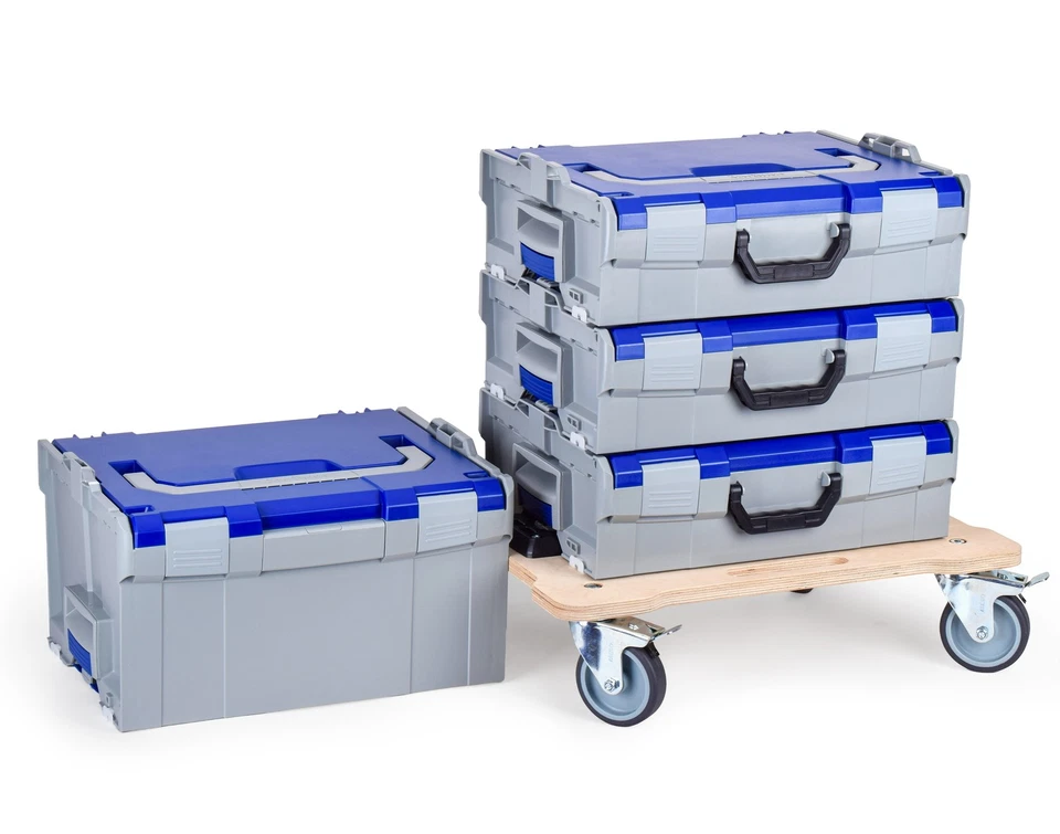 Bosch Sortimo L-BOXX 238 Set 2x Hellgrau Blau Ohne Einsatz Stapelbar Robust - Bild 4 von 4