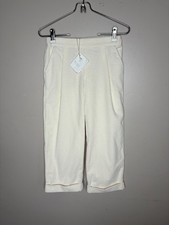NWT Brunello Cucinelli Girl  s Ivory Corduroy Trouser Pants 100 Cotton Size 8
