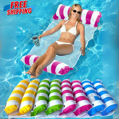 Wasser schwimmende aufblasbare Hängematte Bett für Schwimm Lounge Pool Schwimmmatratze UK