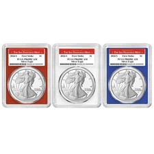 2024-S Proof $1 American Silver Eagle 3pc Set PCGS PR69DCAM FS San Francisco