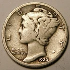 1926 P Mercury Dime 90% Silver G-VG  "Actual Coin Pictured - Not Cleaned"
