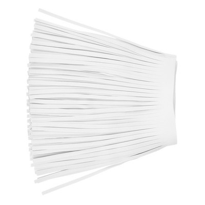 2 Yard 8'' PU Faux Leather Fringe Trim Double Side Sewing Tassel Fringe DIY White