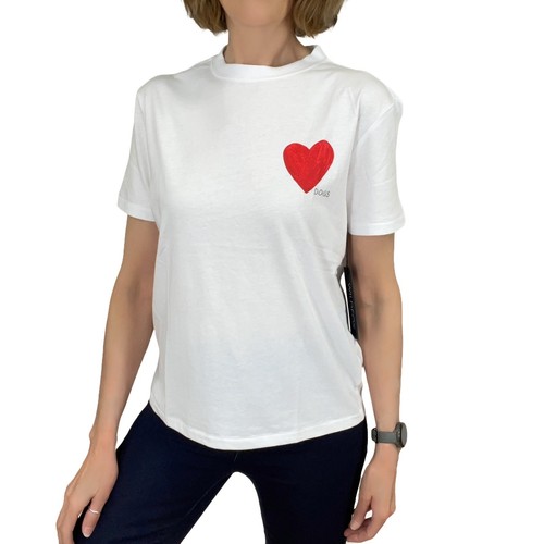Wildfox Ryan Ex Boyfriend Short Sleeve Tee Sz XS New $68 White Dog Lover T-Shirt - Picture 2 of 11