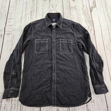 Gap Black Long Sleeve Cotton Button-Up Collared Shirt Men's L
