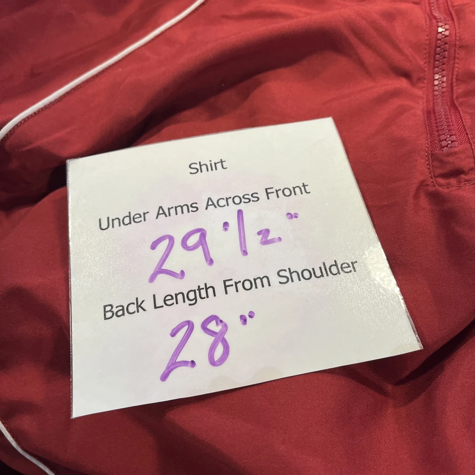 Chaqueta Alabama Crimson Tide Hombres XXL Bordada Forrada 1/4 Cremallera Ligera Logo Foto 3 de 4