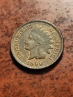 1890 Indian Head Copper Cent, full liberty, Philadelphia     inv03    p107