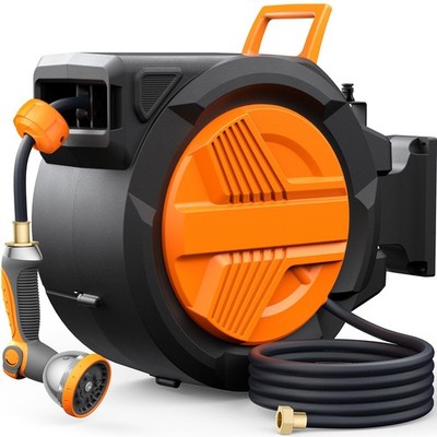 Best Retractable Garden Hose Reel 1/2 x 100ft Auto Rewind Reels for Outside