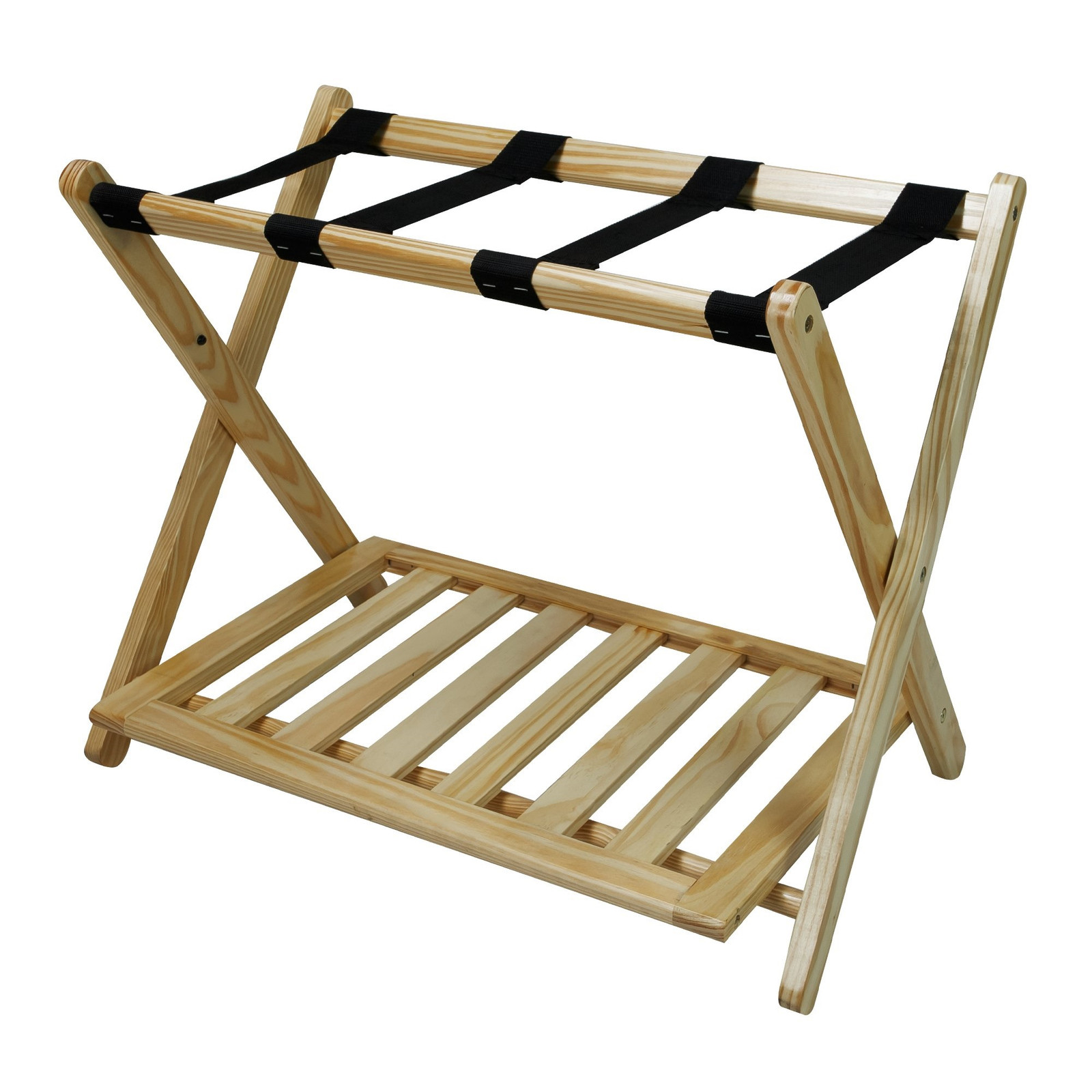Luggage Rack with Shelf-Natural-image