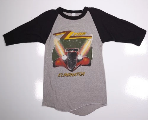 ZZ Top Eliminator Tour True Vintage Single Stitch Baseb 1980s vintage concert t-shirt, vintage, size XS, single stitch, B+ condition
