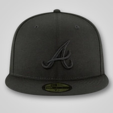 New Era Atlanta Braves 59FIFTY Fitted Cap   Black on Black