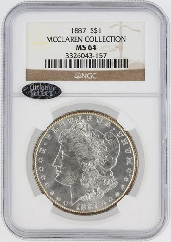 1887 Morgan Silver Dollar NGC MS64 S$1 Philadelphia Minted No Reserve