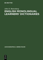 English Monolingual Learners' Dictionaries John D. Battenburg