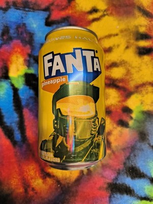 Halo Master Chief Pineapple Fanta CAN ONLY Collector Limited Soda SEALED Xbox