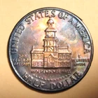 1976-D KENNEDY HALF DOLLAR TONED UNCIRCULATED