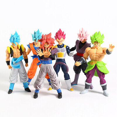 Dragon Ball Z Figures Set Saiyan Goku Son Blue Gokou Vegeta Broly