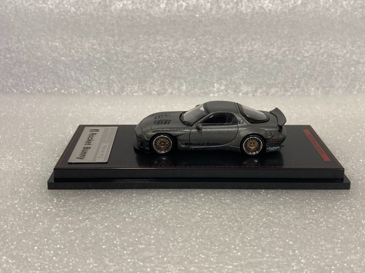 自動車 ignition model Rocket Bunny RX-7 FD 1/64 Ignition Model 1:64 Mazda RX-7 FD3S Rocket Bunny in White