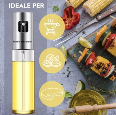 Spruzzino Per Olio Da 300ml - Per Friggitrice Ad Aria E Cucina Sana - Foto 3