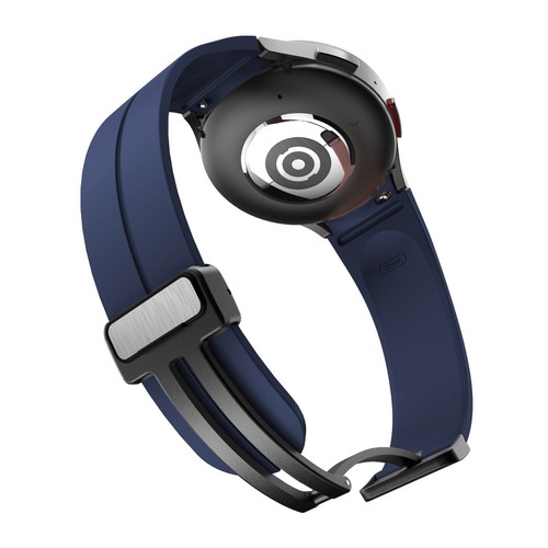Correa deportiva con cierre magnético para reloj Samsung Galaxy 7/6 clásico/5/5 Pro - azul marino - Imagen 4 de 5