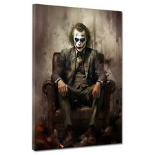 Quadro stampa su tela astratto Joker seduto in un abito canvas moderno