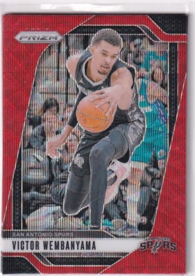 2024-25 Panini Prizm NBA No. 172 Victor Wembanyama Red Wave Prizm