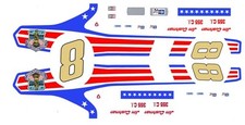  8 Jim Cushman's Plymouth Duster 1/64th Scale Slot Car Decals