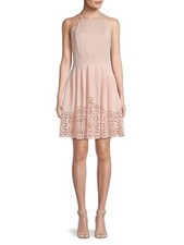 NEW VINCE CAMUTO LASER CUT HEM FIT & FLARE DRESS SIZE 10!