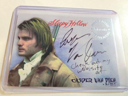 Sleepy Hollow Movie Casper Van Dien Autograph Card A4 Inkworks 1999 INSCRIPTION - Picture 1 of 3