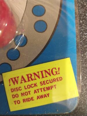 Disc Brake Lock Rotor Red w/Bracket Security Key 81-95415 Disc Brake Lock Rotor Red w/Bracket Security Key 81-95415