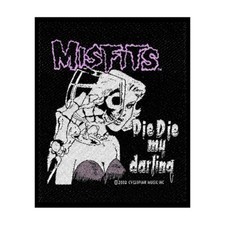 TOPPA / PATCH  : MISFITS Die Die My Darling- 10x10 Cm Rock - Heavy Metal - Punk