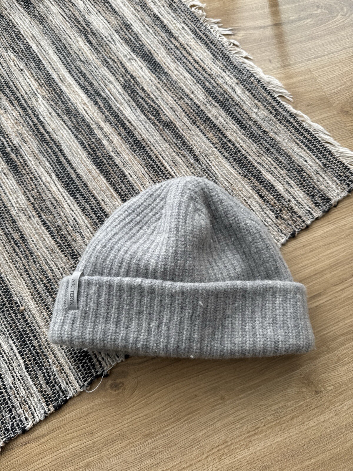 ARC'TERYX Cappello berretto Arcteryx vintage grosso maglia lana grigio taglia unica anni 90 archivio