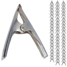 6" Metal Market Stall Clips / Clamps Grips Holder Clasp (50 Pack) TE371