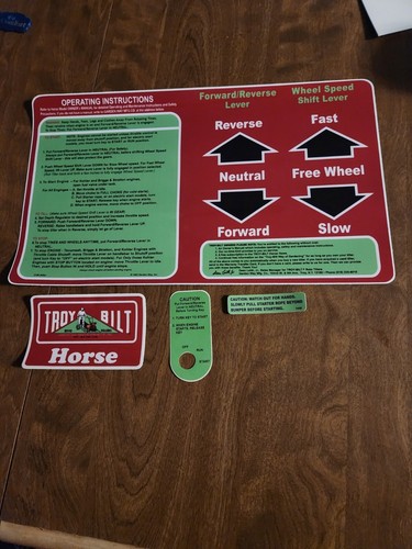 Troy Bilt Horse Tine Hood Decal Horse 2 (6/84) Master Kit