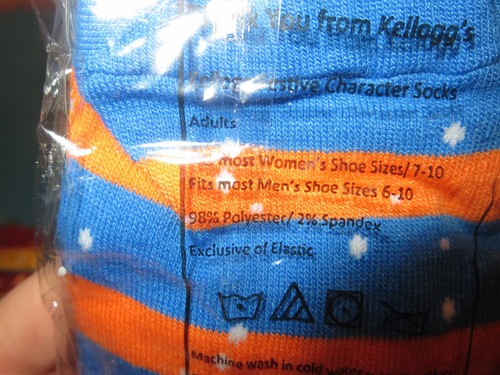 KELLOGGS CEREAL Tukan Sam Froot Loops Tony Tiger mattierte Flocken Erwachsenensocken - Bild 4 von 4