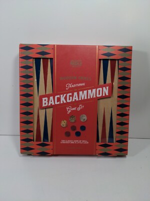 Professor Puzzle Traditional Wooden Backgammon Game Set