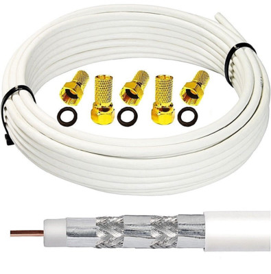 5 Meter 135dB SAT KOAXIAL Kabel Antennenkabel 135 db 5m 4K HDTV DVB-S2-C-T2 + 5F