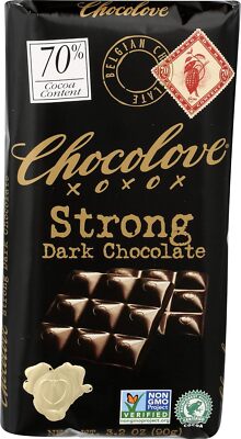 Chocolove Premium Chocolate Bar Dark Chocolate Strong Bars 3.2 Oz Pack Of 4