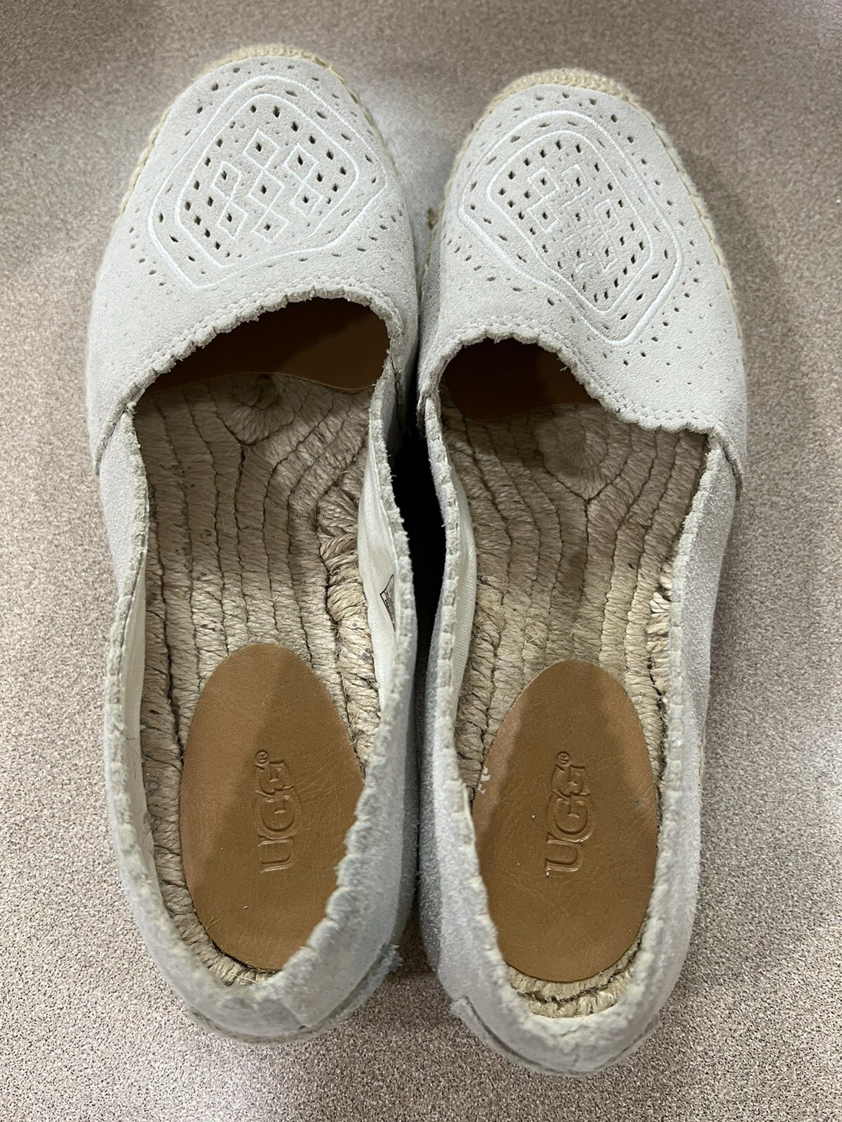 mocassino ugg gelsomino heidi slip on pelle scamosciata traforata taglia 6 5