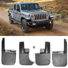 Front Rear OE Fitment Splash Mud Guards Flaps Kit For 20-Up Jeep Gladiator JT
