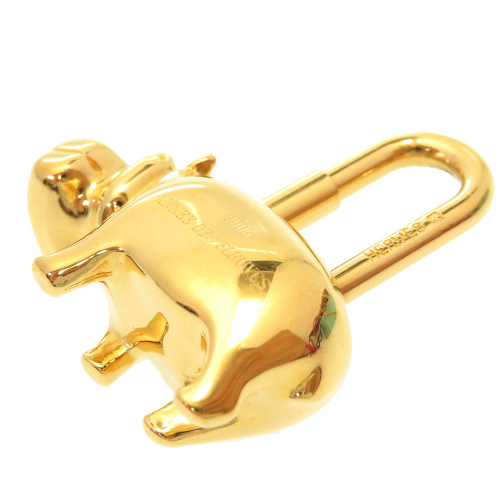 Hermès Porte cles Hippo Charm Ag925 Hermes Palladium Plated 2005 Hippopotamus Cadena Lock Charm