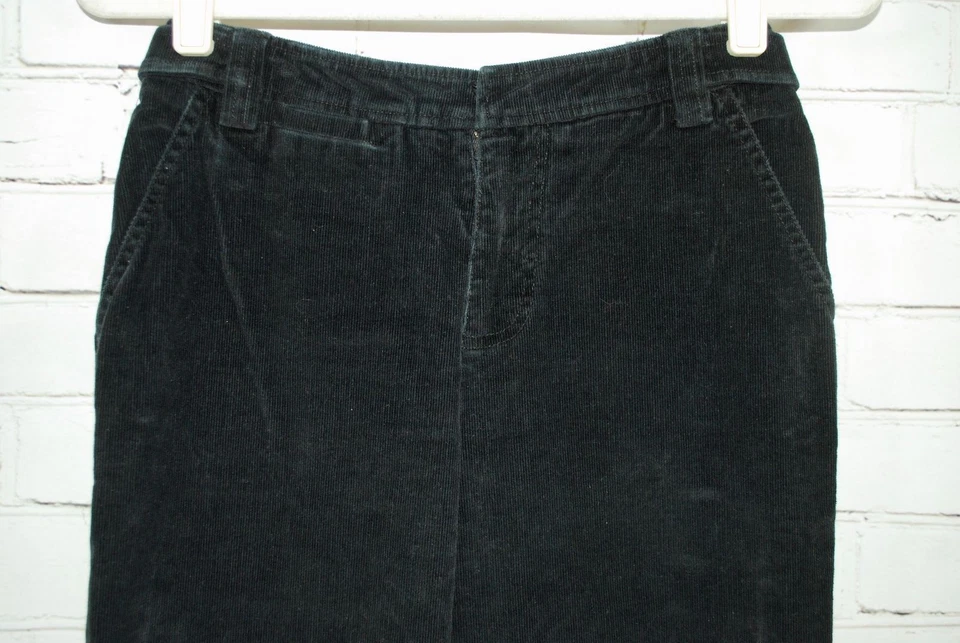 Pantalones de pana Garnet Hill - para mujer talla 2 98 % algodón/2 % spandex - negros Foto 2 de 4