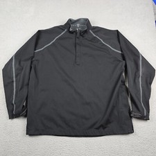 Nike Golf Windbreaker Jacket Mens XXL Black FitStorm 1/4 Zip Pullover