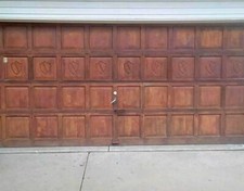 7x16 hardwood garage overhead door 1950 all tracks and hardware included