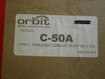 ORBIT C50A TYPE C THREADED CONDUIT BODY 1/2'' + CG