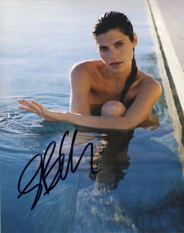 Lake Bell Nude Covered In A Pool Hand Signed 8x10 Photo Autographed COA