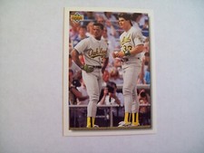 RICKEY HENDERSON & JOSE CANSECO OAKLAND A's  1992 UPPER DECK #640